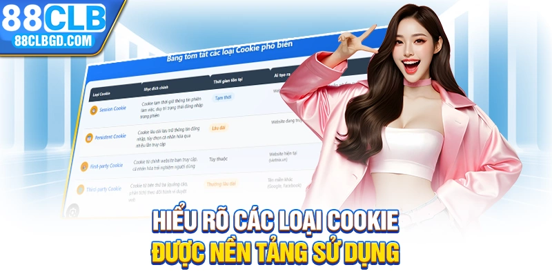 Hiểu rõ các loại cookie được nền tảng sử dụng